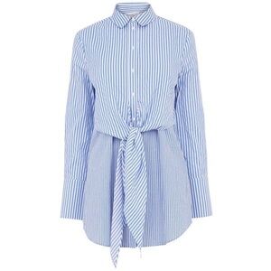 Warehouse Blue and White Striped Shirt